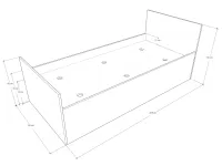 200x90. - Ágykeret BL betéttel lábvéggel méretrajz